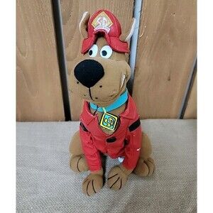 Scooby Doo Plush Stuffed Fire Department Fair Condition 13"